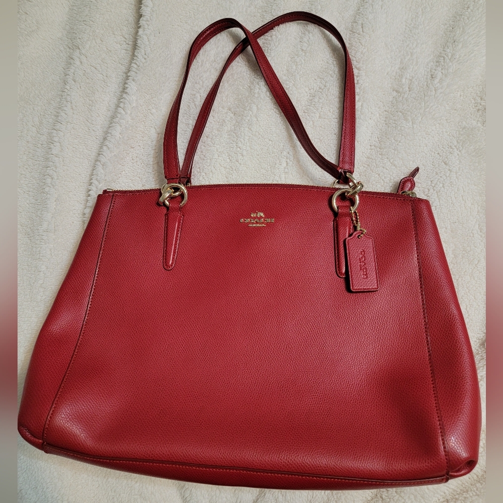 Coach Staton Carryall  In Crossgrain Leather Bag